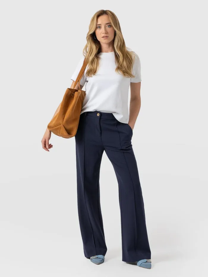 Saint And Sofia Pants Women Cambridge Tailored Wide Leg Pant 8211 Navy Navy