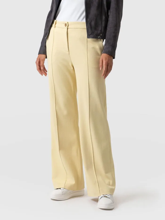 Saint And Sofia Pants Women Cambridge Tailored Wide Leg Pant 8211 Yellow Yellow