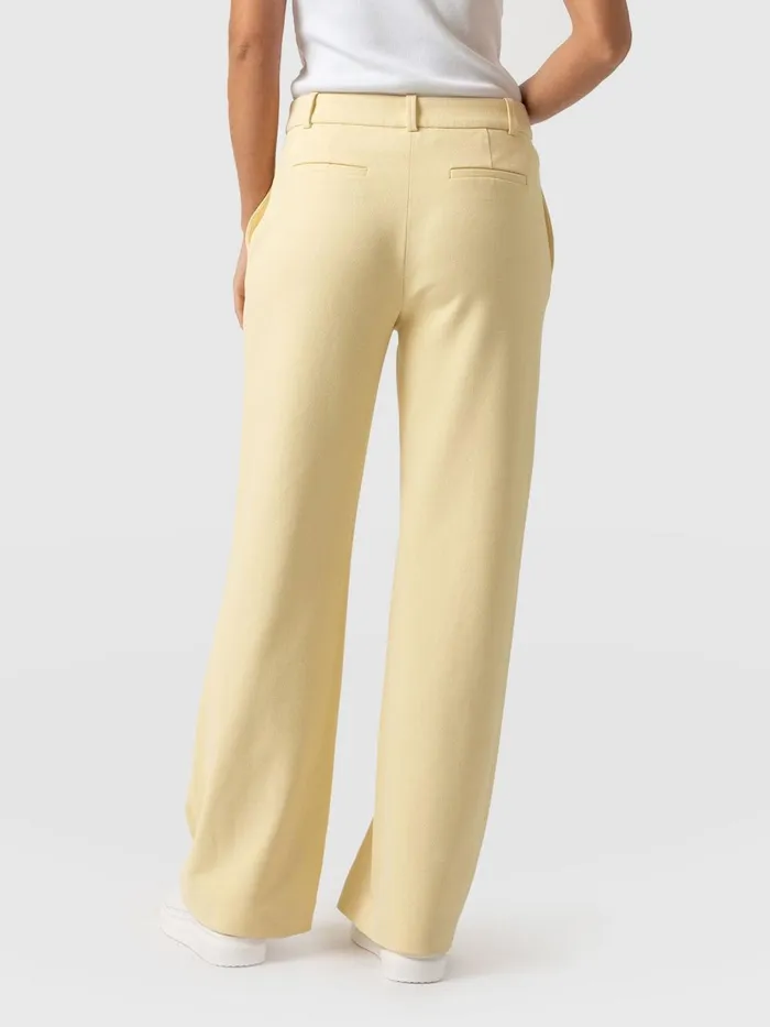 Saint And Sofia Pants Women Cambridge Tailored Wide Leg Pant 8211 Yellow Yellow