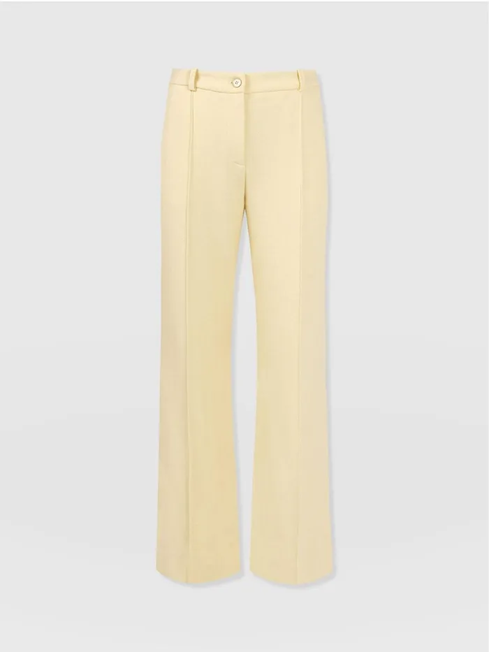 Saint And Sofia Pants Women Cambridge Tailored Wide Leg Pant 8211 Yellow Yellow