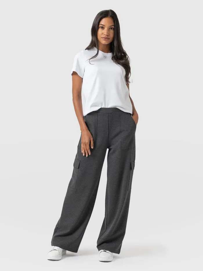 Saint And Sofia Pants Women Cargo Chelsea Wide Leg Pant 8211 Charcoal Charcoal Saint And Sofia Pants Women Cargo Chelsea Wide Leg Pant 8211 Charcoal Charcoal