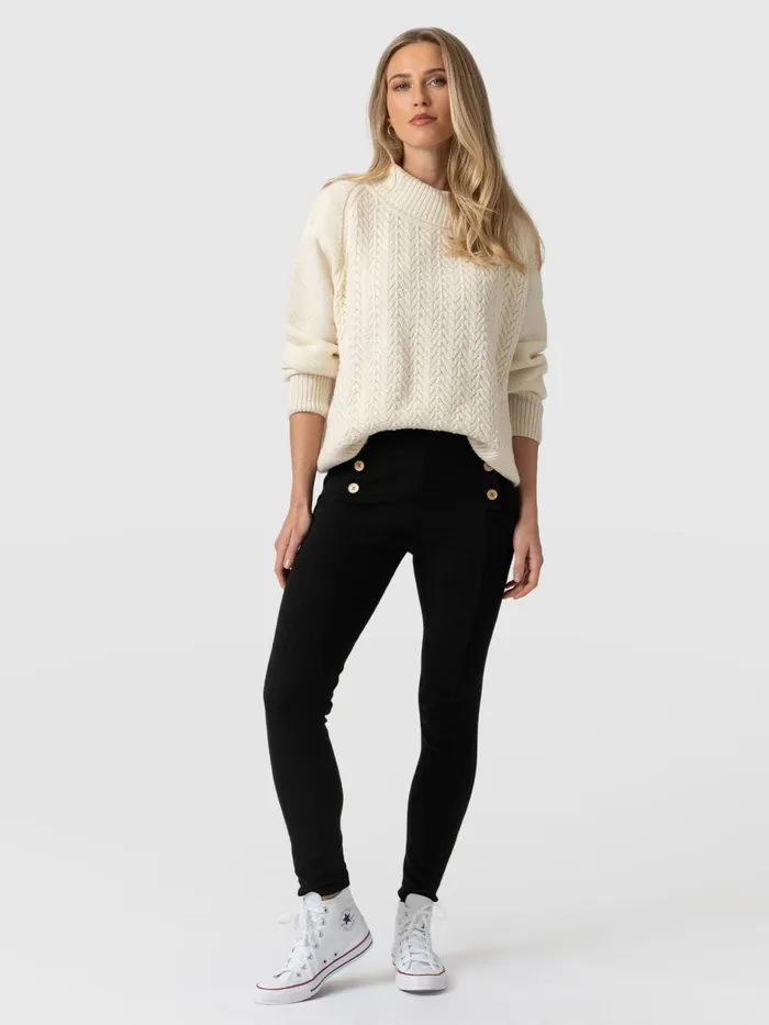 Saint And Sofia Pants Women Chelsea Legging 8211 Black Black