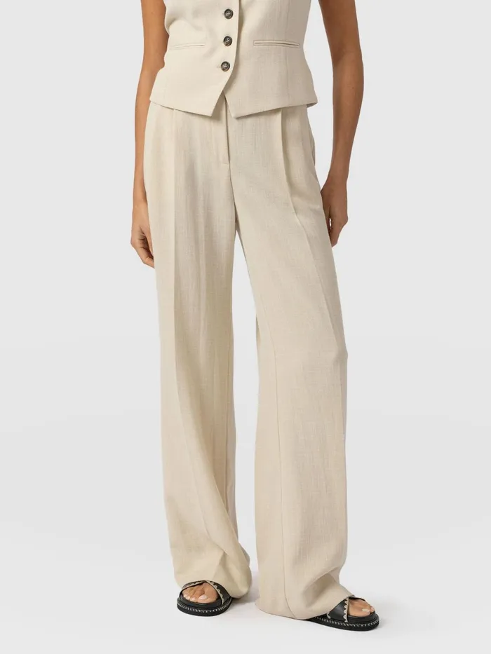 Saint And Sofia Pants Women Emery Wide Leg Pant 8211 Cream Cream