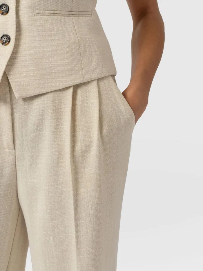 Saint And Sofia Pants Women Emery Wide Leg Pant 8211 Cream Cream