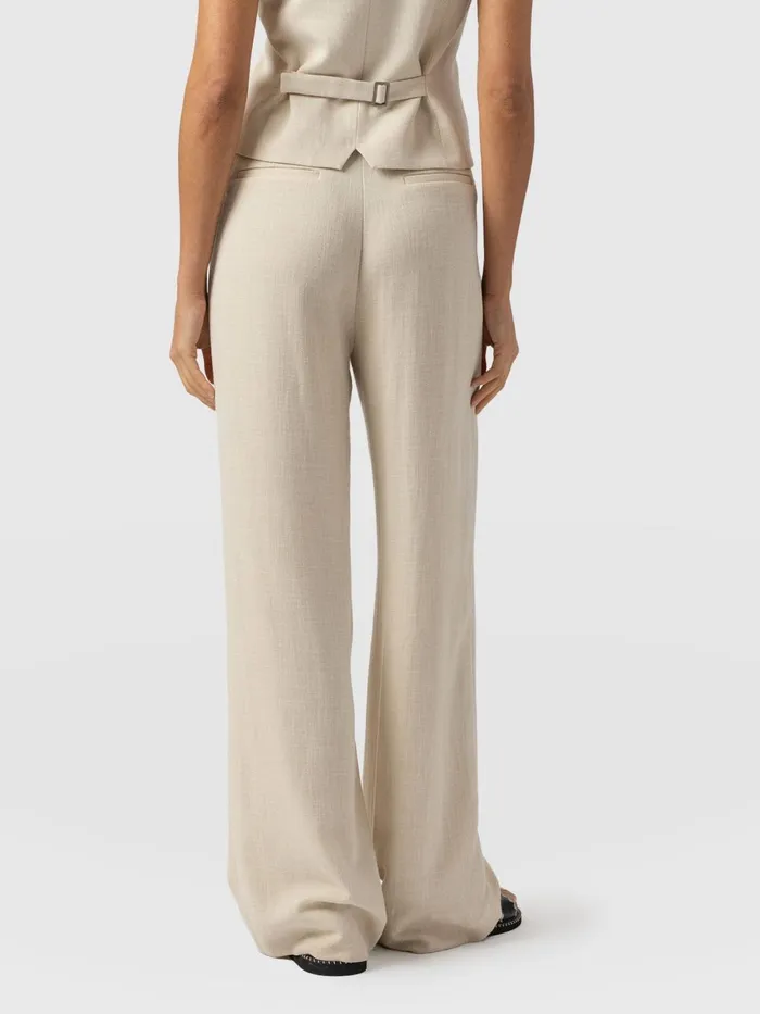 Saint And Sofia Pants Women Emery Wide Leg Pant 8211 Cream Cream