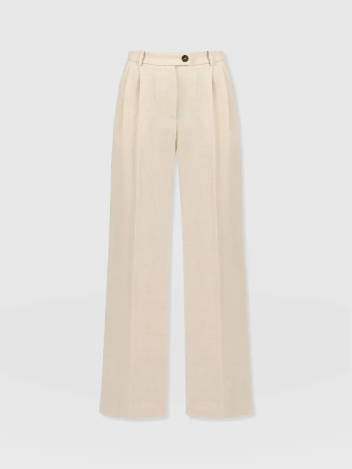 Saint And Sofia Pants Women Emery Wide Leg Pant 8211 Cream Cream