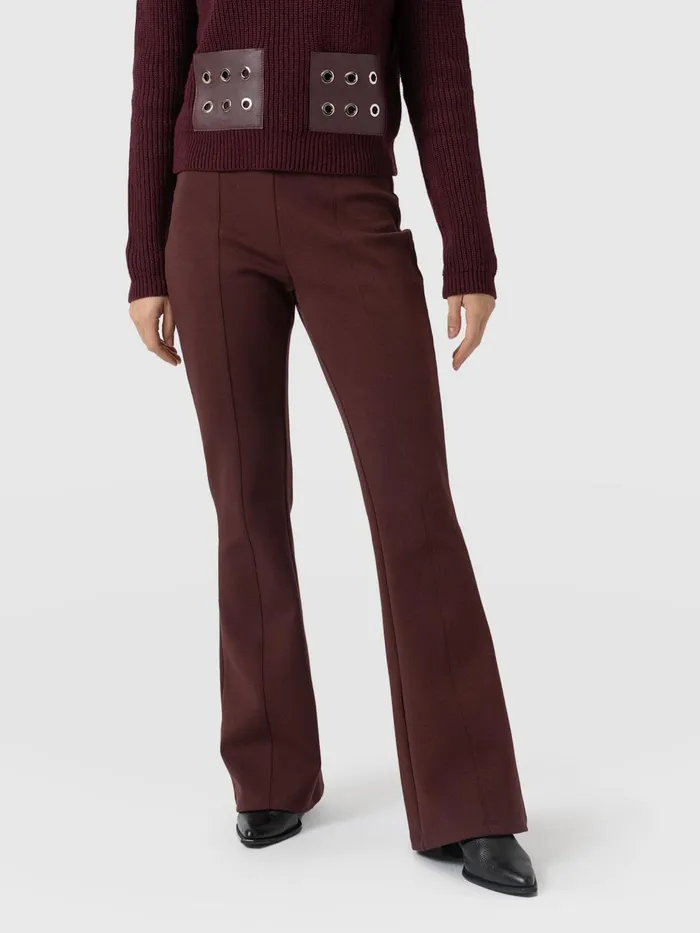 Saint And Sofia Pants Women Fearne Flare Legging 8211 Maroon Maroon