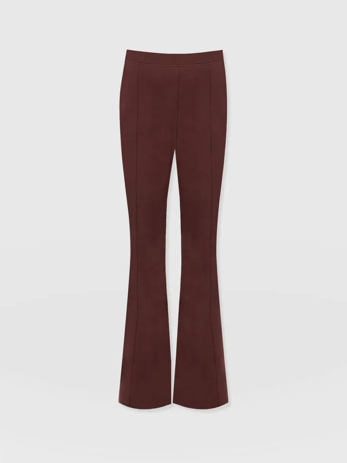Saint And Sofia Pants Women Fearne Flare Legging 8211 Maroon Maroon