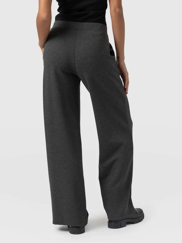 Saint And Sofia Pants Women Keller Wide Leg Pant 8211 Charcoal Charcoal