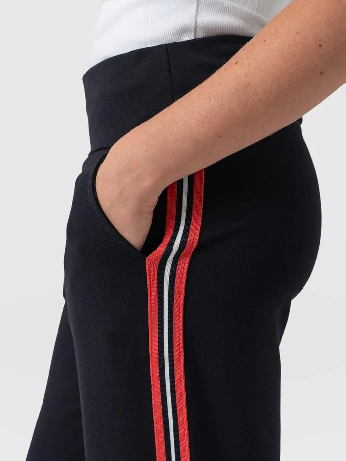 Saint And Sofia Pants Women Runway Pant 8211 Navy Red Stripe Navy Red Stripe