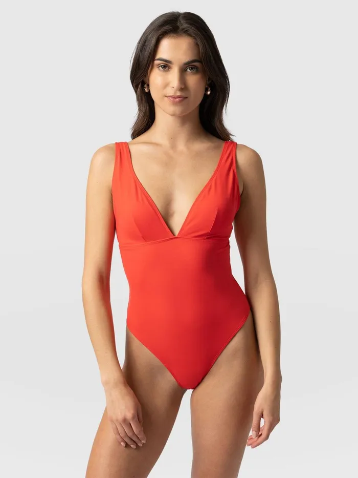 Saint And Sofia Swimwear Women Levana Swimsuit 8211 Red Red