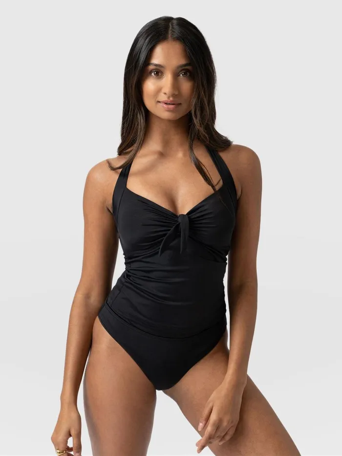 Saint And Sofia Swimwear Women Sol Tankini Top 8211 Black Black
