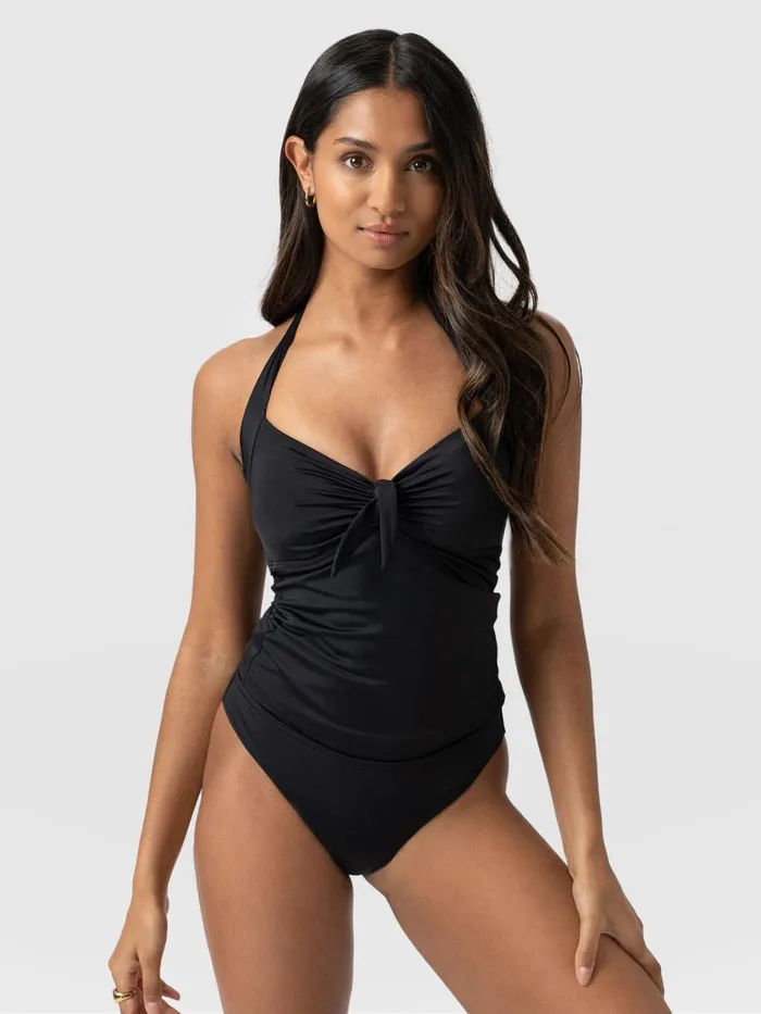 Saint And Sofia Swimwear Women Sol Tankini Top 8211 Black Black