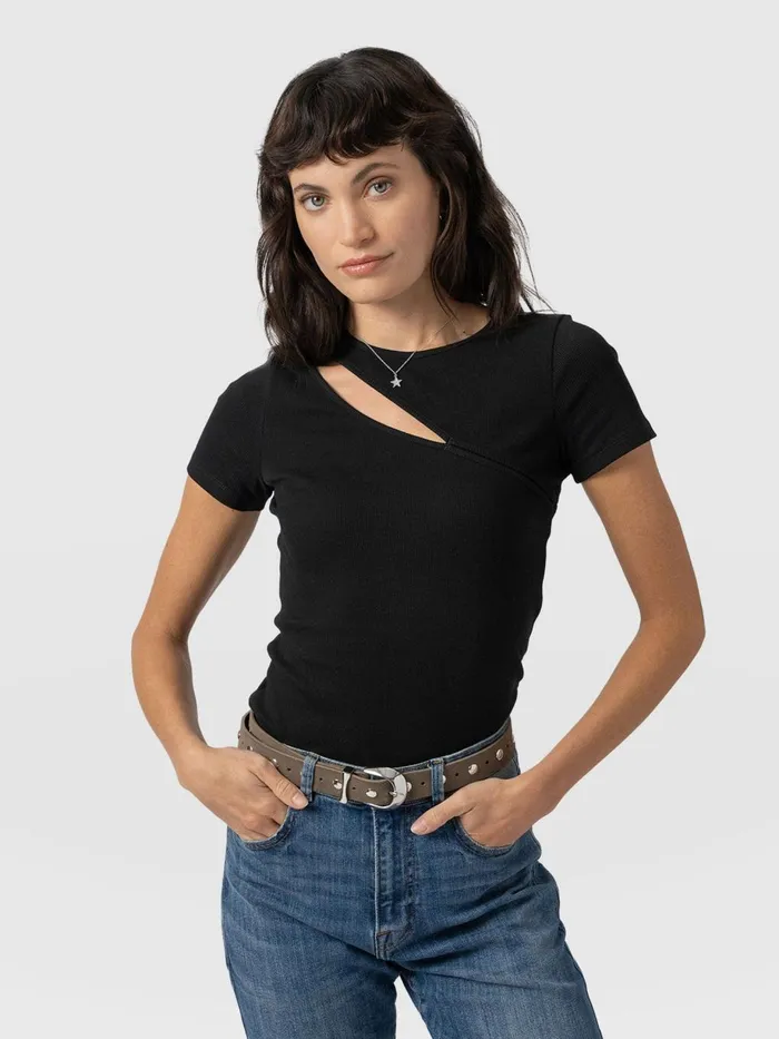 Saint And Sofia TShirts and Tanks Women Reveal Tee 8211 Black Black