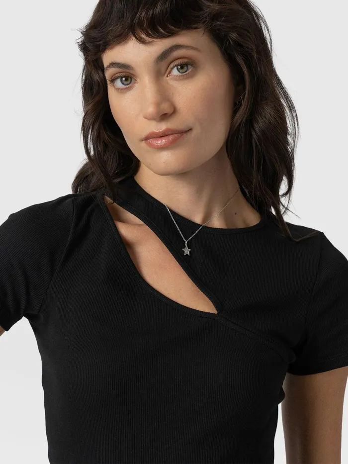 Saint And Sofia TShirts and Tanks Women Reveal Tee 8211 Black Black