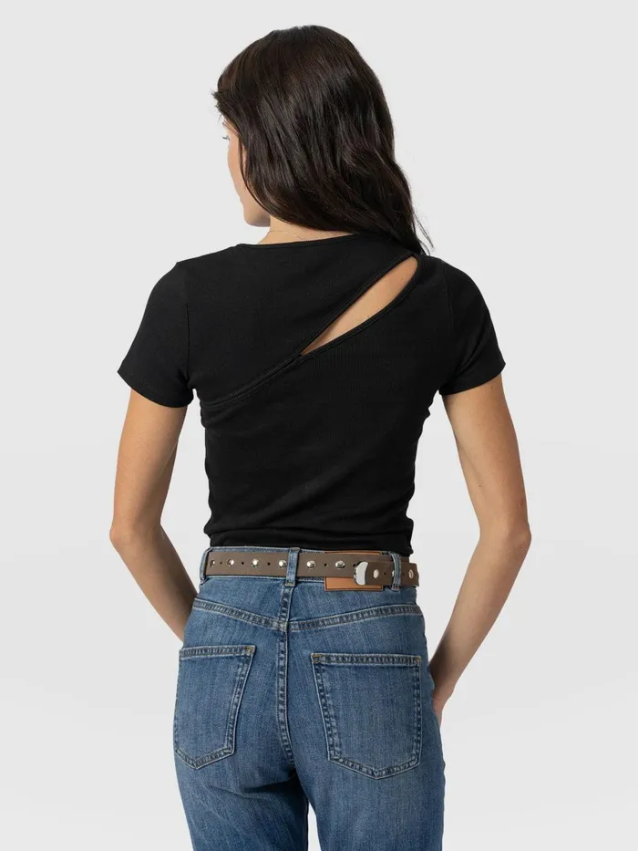 Saint And Sofia TShirts and Tanks Women Reveal Tee 8211 Black Black