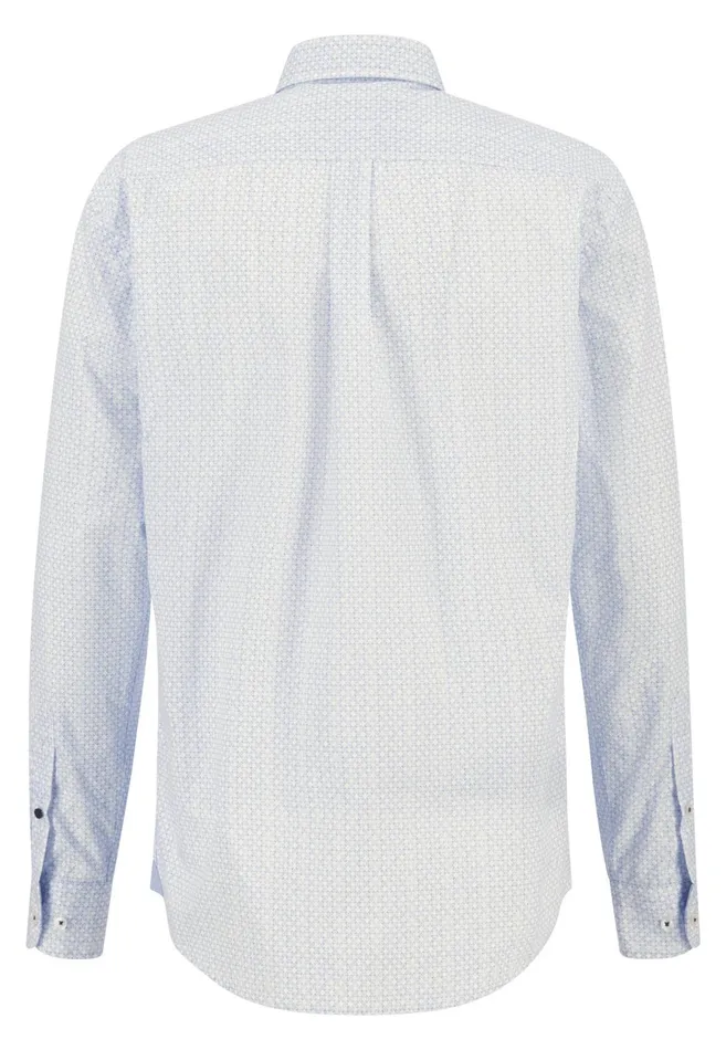 Sale Men FYNCHHATTON Premium Cotton Shirt Offwhitenightwavenavy