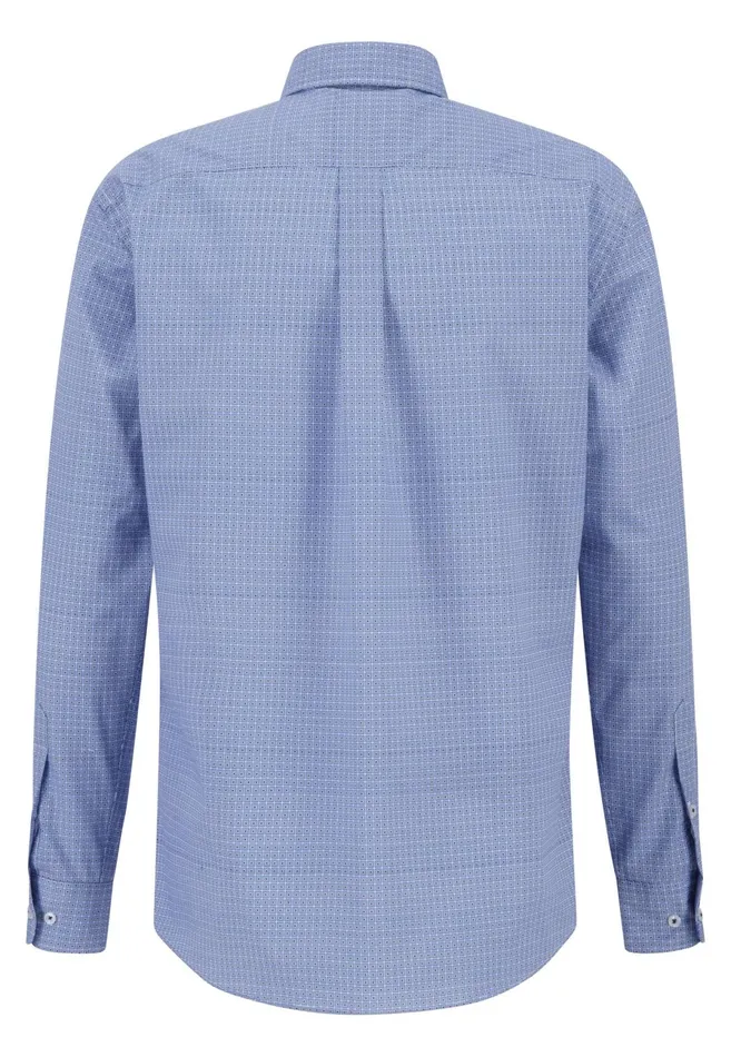 Sale Men FYNCHHATTON Premium Cotton Shirt Offwhitenightwavenavy