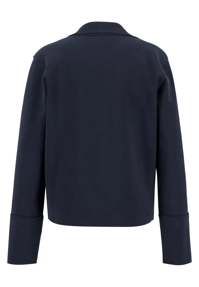 Sale Women FYNCHHATTON Short Blazer With Open Edges Navy Sale Women FYNCHHATTON Short Blazer With Open Edges Navy