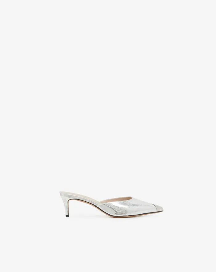 Sandals Women IRO KAIA SLIVER LEATHER MULES