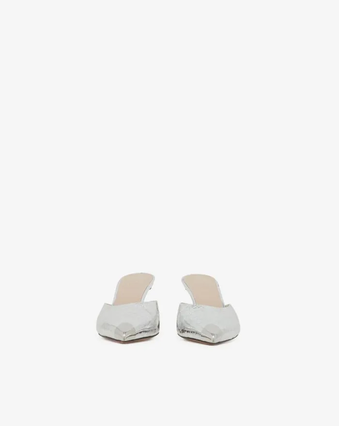 Sandals Women IRO KAIA SLIVER LEATHER MULES