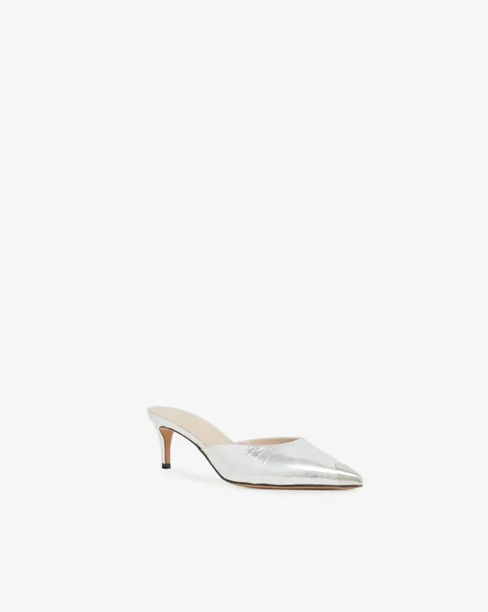 Sandals Women IRO KAIA SLIVER LEATHER MULES