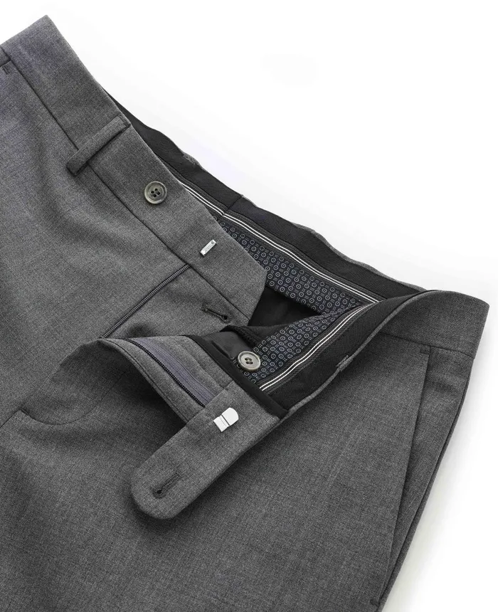 Savile Row Company Dark Blue WoolBlend Tailored Suit Trousers Men Suit Trousers