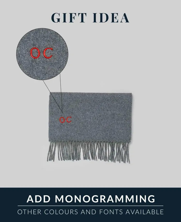 Savile Row Company Dark Grey Marl Cashmere Scarf Msf903dgy Men Scarves