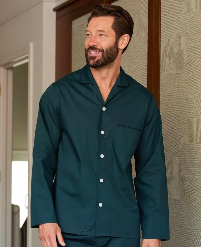 Savile Row Company Forest Green Cotton Pyjamas Green Navy Piping Men Pyjamas Savile Row Company Forest Green Cotton Pyjamas Green Navy Piping Men Pyjamas