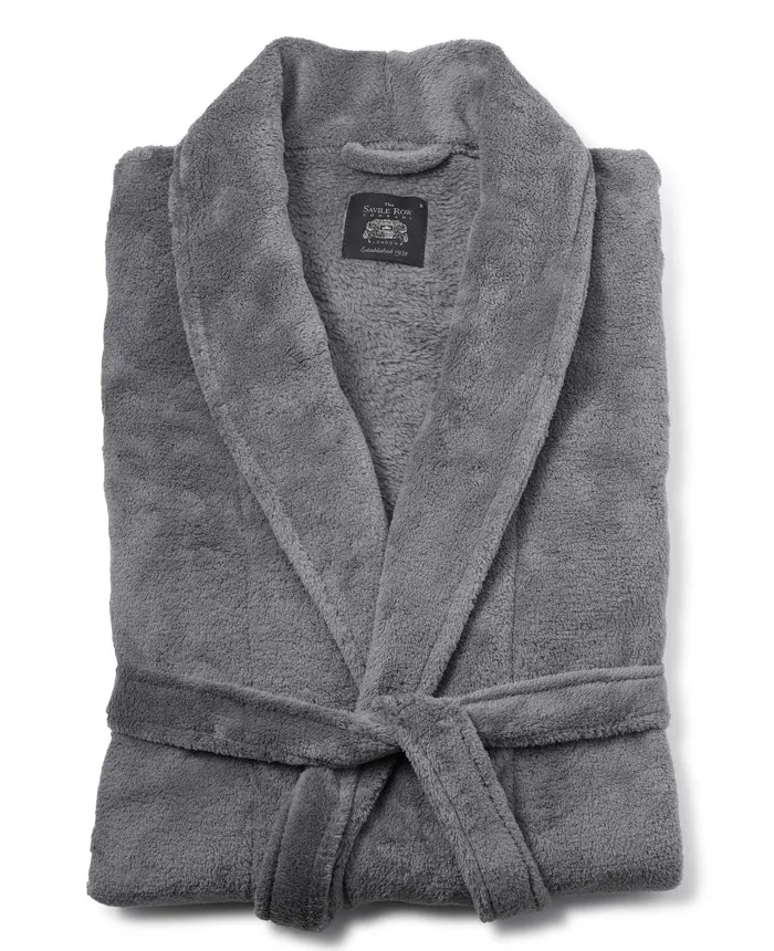Savile Row Company Grey Fleece Dressing Gown Grey Fleece Men Dressing Gowns and Robes Savile Row Company Grey Fleece Dressing Gown Grey Fleece Men Dressing Gowns and Robes