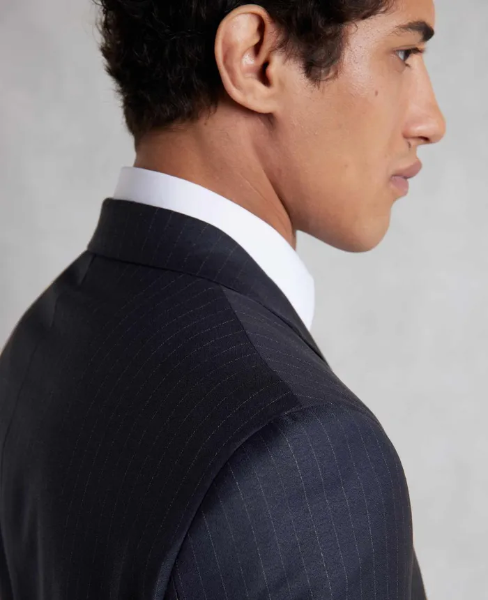 Savile Row Company Navy Stripe Tailored Suit Men Tailored Suits
