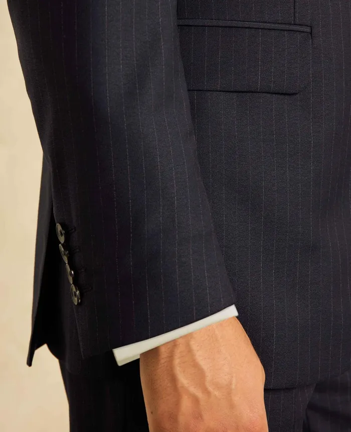 Savile Row Company Navy Stripe Tailored Suit Men Tailored Suits