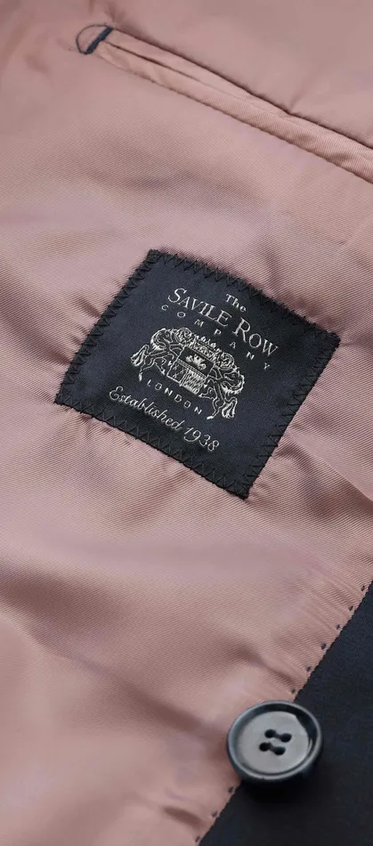 Savile Row Company Navy WoolBlend DoubleBreasted Suit Men Tailored Suits