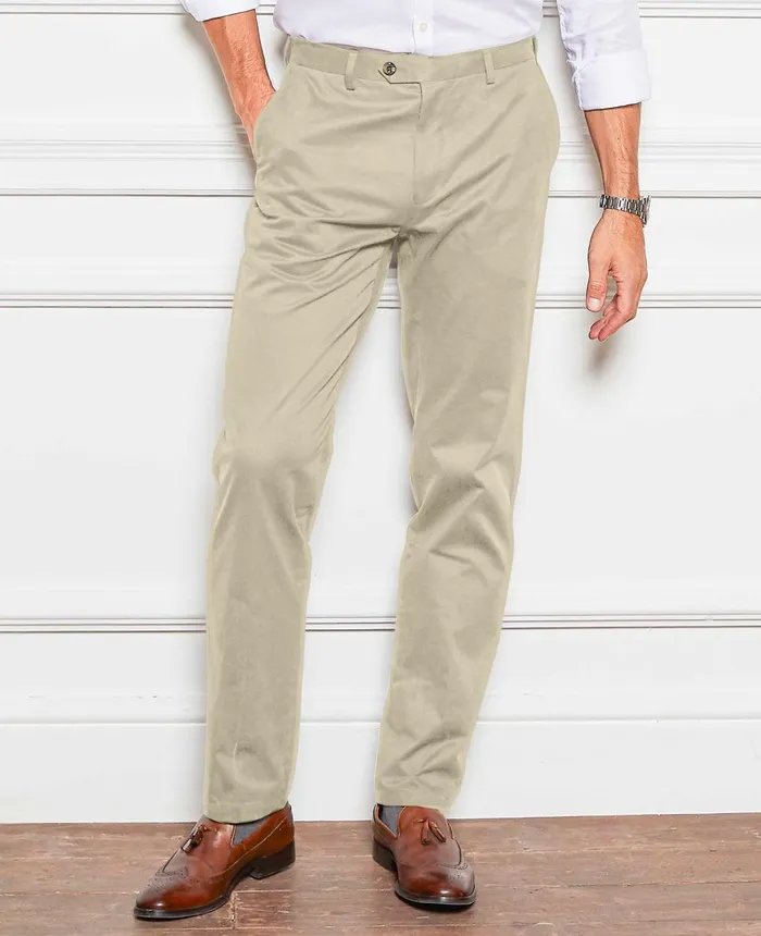 Savile Row Company Stone Stretch Cotton Classic Fit Flat Front Chinos Stone Men Chinos And Shorts Savile Row Company Stone Stretch Cotton Classic Fit Flat Front Chinos Stone Men Chinos And Shorts