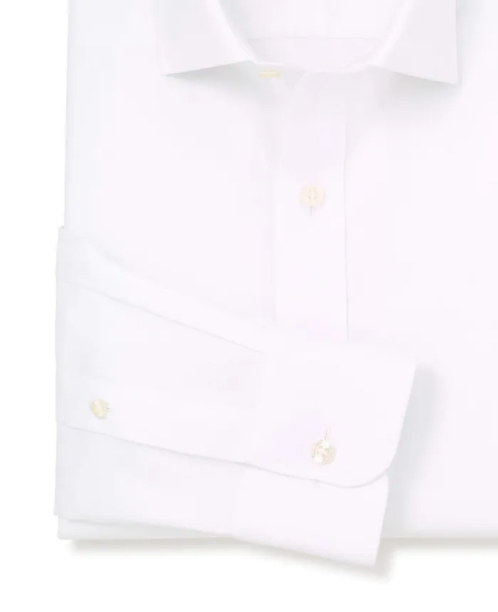 Savile Row Company White Cotton Twill Slim Fit NonIron Shirt 8211 Single Cuff White Men NonIron Shirts