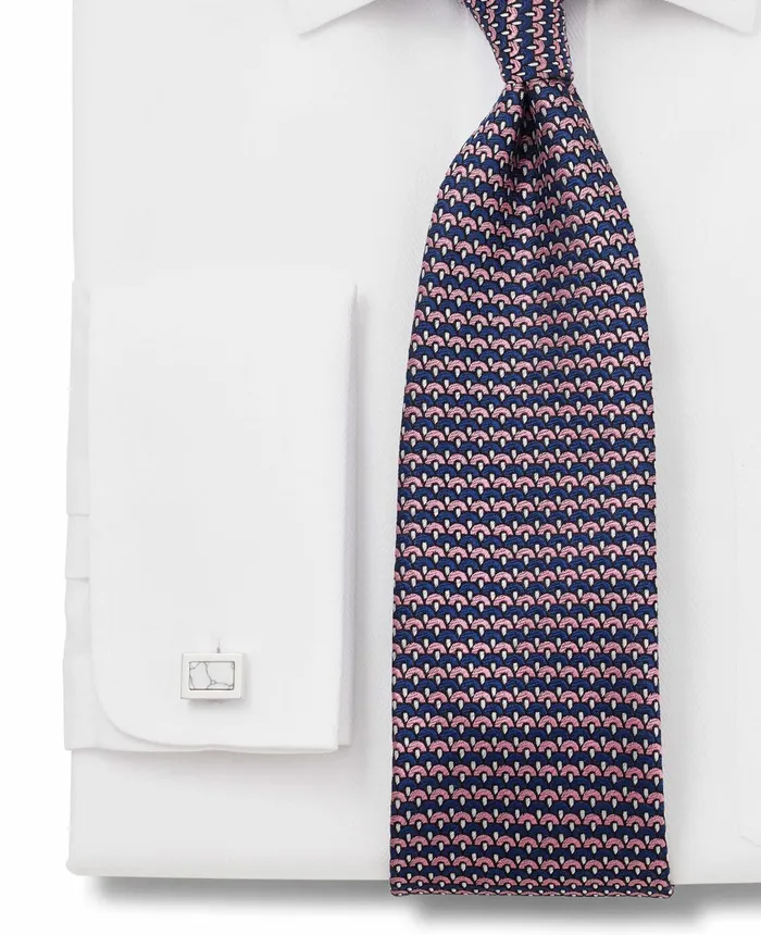 Savile Row Company White Herringbone Classic Fit NonIron Formal Shirt 8211 Double Cuff Men NonIron Shirts