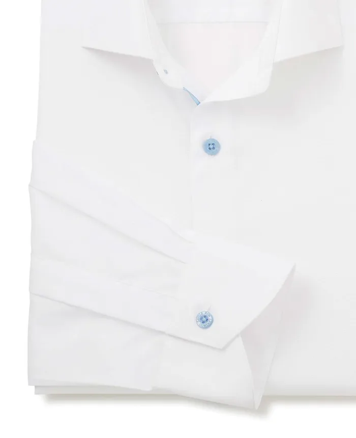 Savile Row Company White Slim Fit Blue Button SmartCasual Shirt 8211 Single Cuff Blue Buttons Men Casual Shirts Savile Row Company White Slim Fit Blue Button SmartCasual Shirt 8211 Single Cuff Blue Buttons Men Casual Shirts