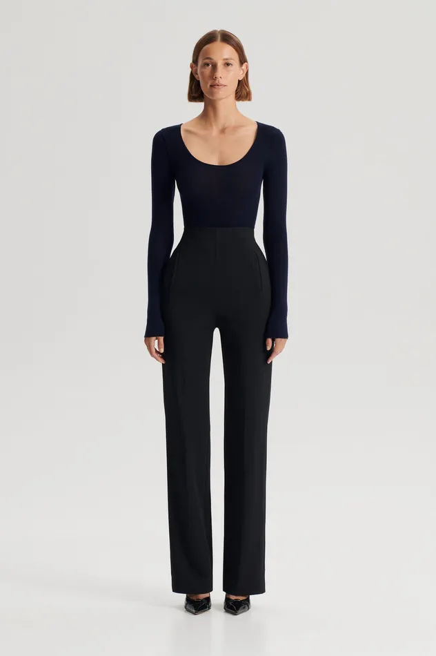 Scanlan Theodore BABYWOOL SCOOP NECK NAVY ALL Women Sweaters