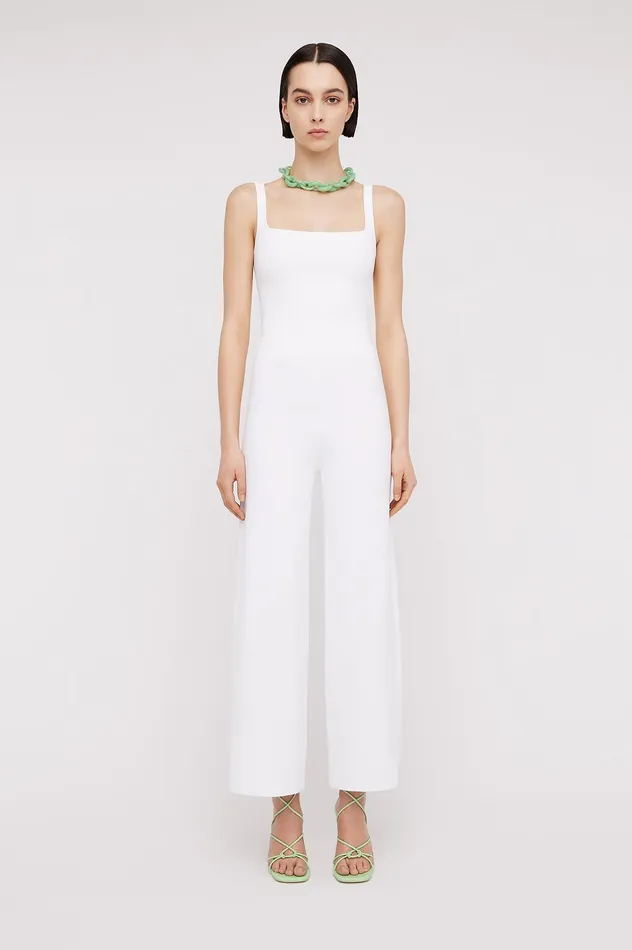 Scanlan Theodore Knitwear Women MICRO CREPE CROP TROUSER 18 WHITE