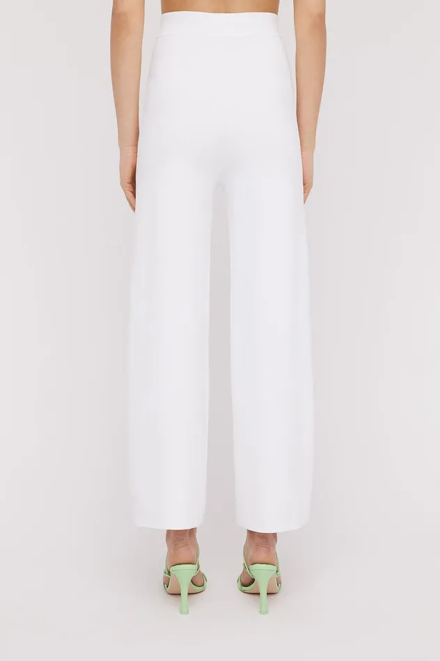 Scanlan Theodore Knitwear Women MICRO CREPE CROP TROUSER 18 WHITE Scanlan Theodore Knitwear Women MICRO CREPE CROP TROUSER 18 WHITE