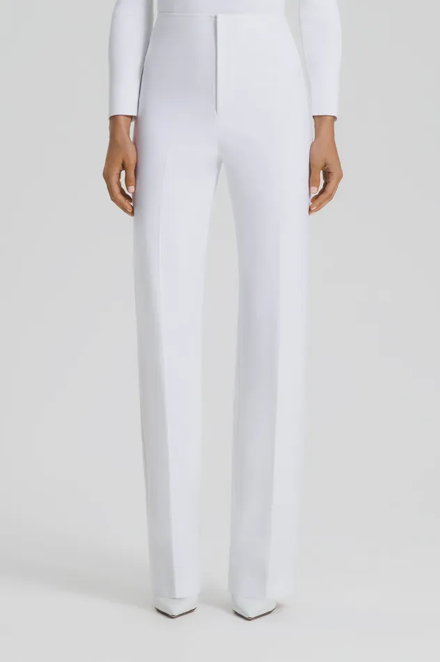 Scanlan Theodore TAILORED CREPE TROUSER WHITE Women Trousers Scanlan Theodore TAILORED CREPE TROUSER WHITE Women Trousers