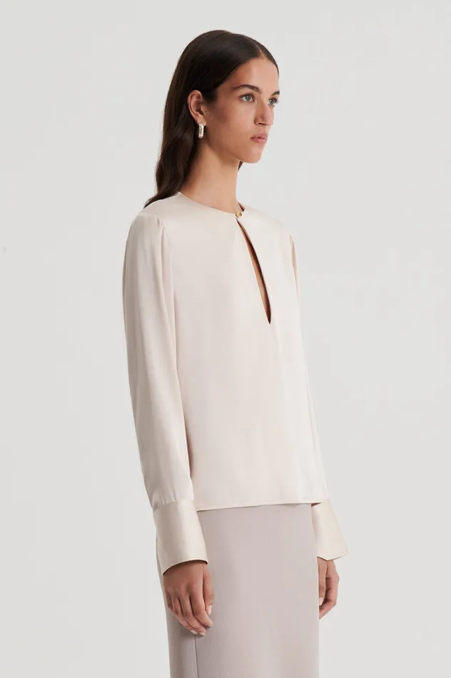 Scanlan Theodore Tops Women SILK SATIN TOP MINK