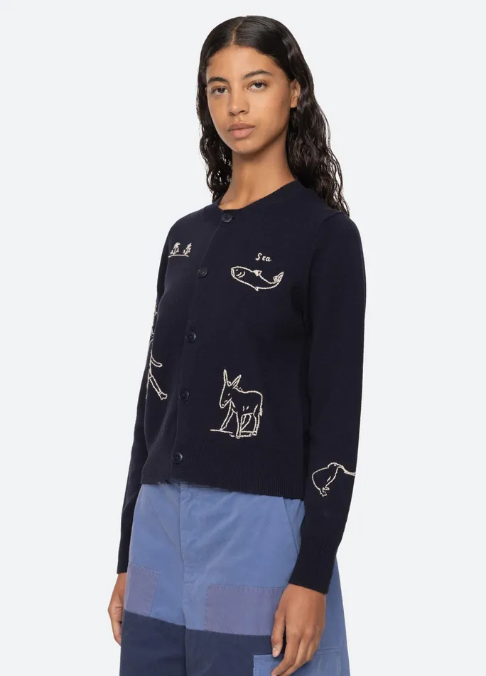 Sea New York Tops Demi Cardigan Navy 8211 Women