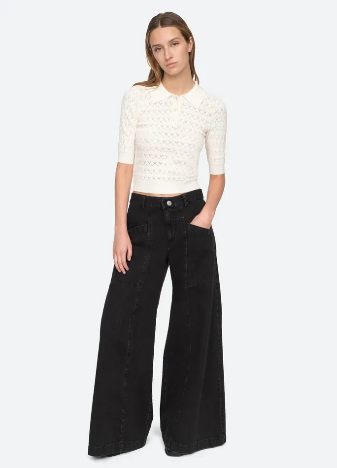 Sea New York Tops Rue Polo Sweater Black 8211 Women