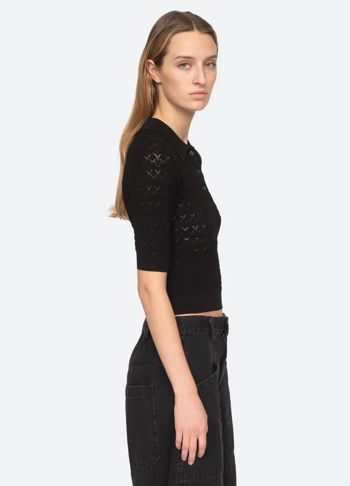 Sea New York Tops Rue Polo Sweater Black 8211 Women