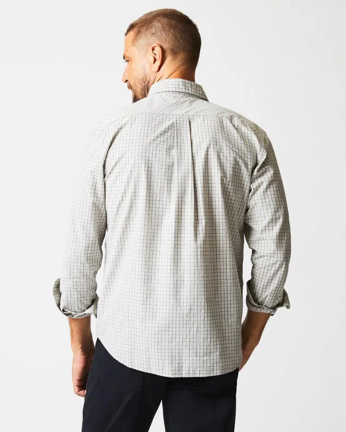 Shirting Men Billy Reid Melange Check Tuscumbia Shirt Light Grayyellow