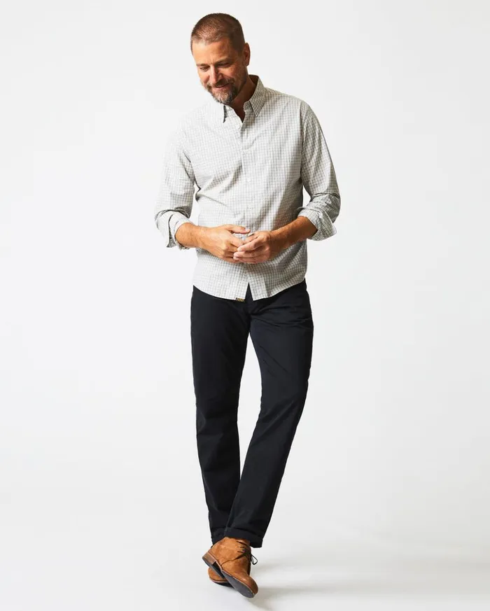 Shirting Men Billy Reid Melange Check Tuscumbia Shirt Light Grayyellow