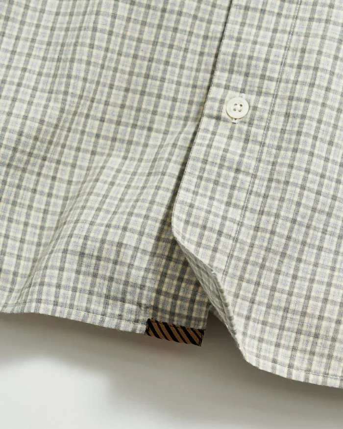 Shirting Men Billy Reid Melange Check Tuscumbia Shirt Light Grayyellow