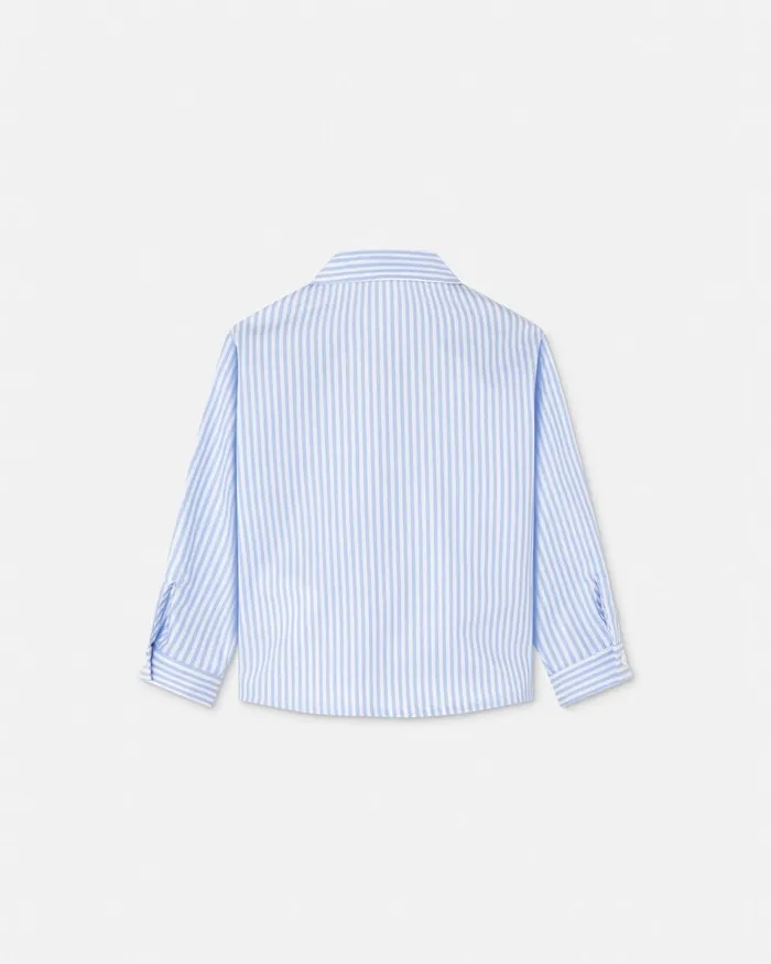 Shirts and Tshirts Kids Versace Oxford Striped Baby Shirt White