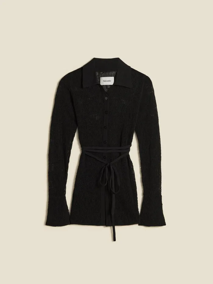 Shirts and Tops Women Holzweiler Lace Knit Shirt Black